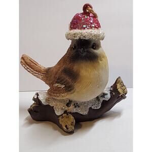 Kurt Adler Ornament - Bird with Santa Hat